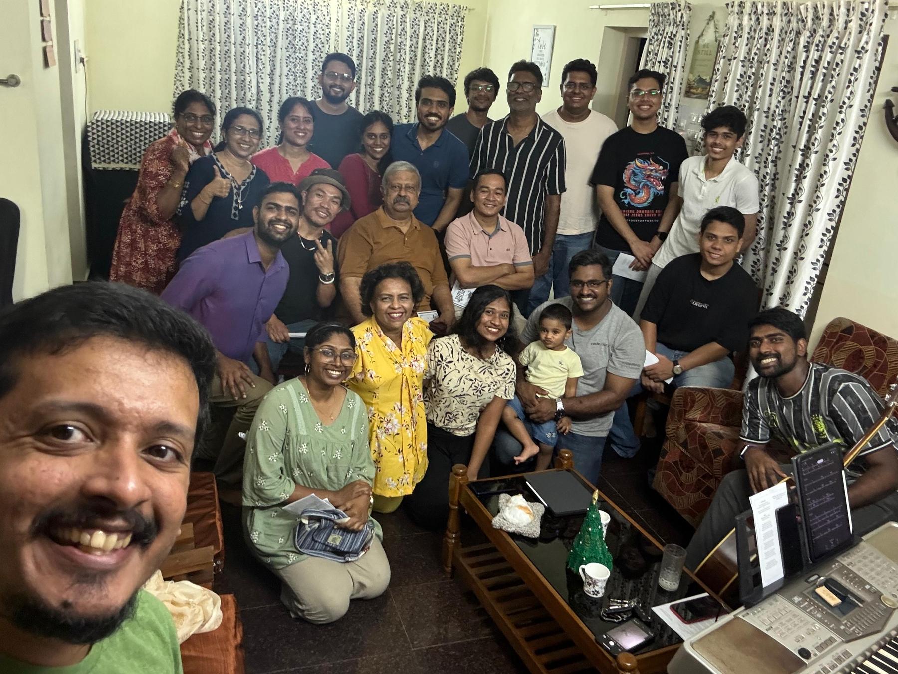 Singing together in a member’s home